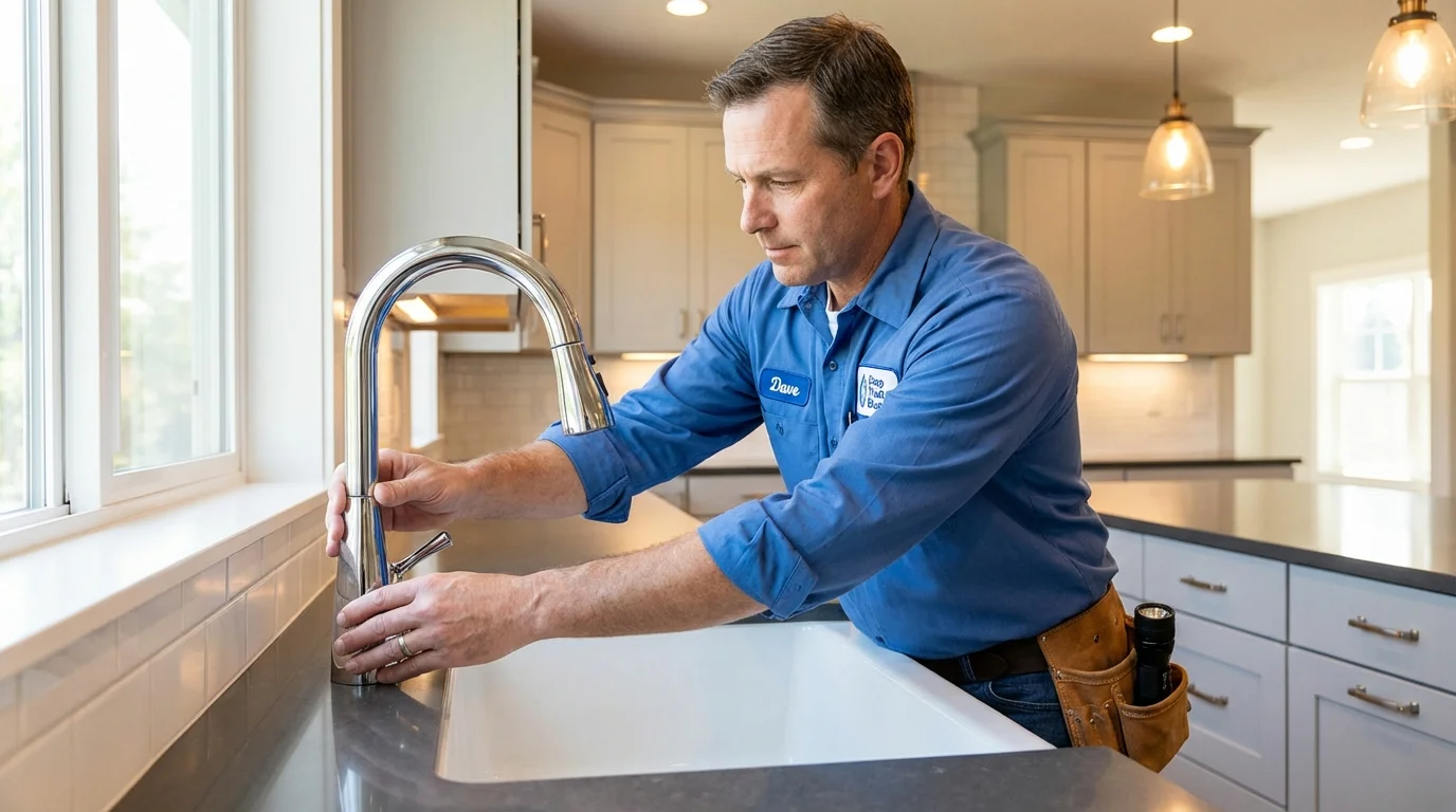 Kitchen faucet installation by Johns Plumbing LLC in Lanham